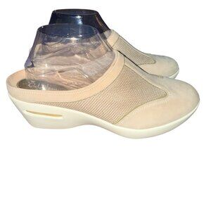 Cole Haan Air Bettie Sport Mule Womens 8.5 B TAN Nubuck Leather Comfort Clogs